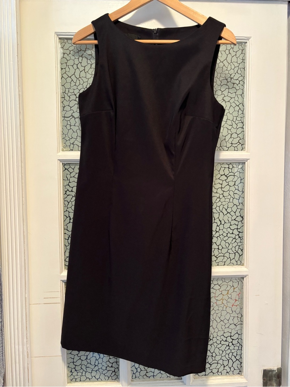 AB Studio Sleek Black Midi Sheath Dress